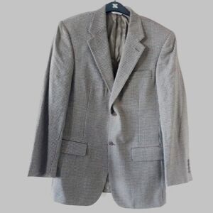 Vintage Claiborne lux 100% wool houndstooth blazer size 40R
